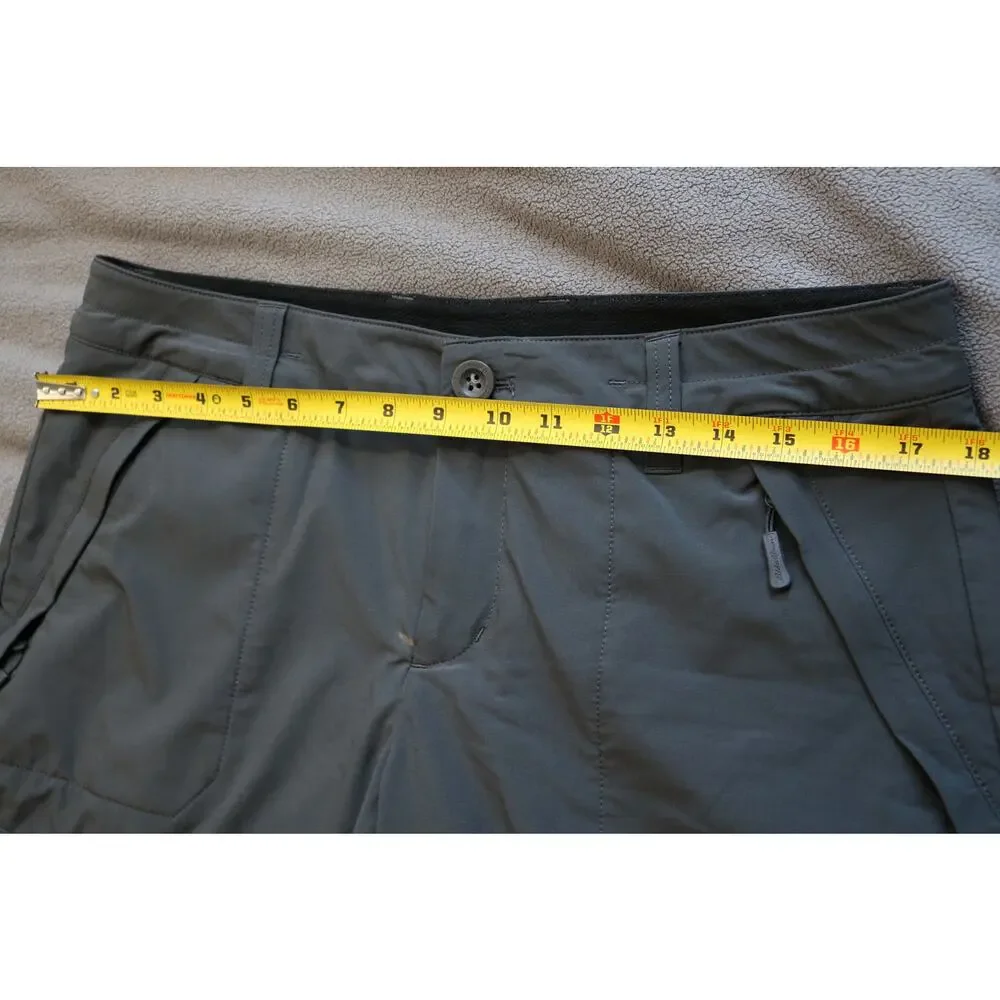 EDDIE BAUER Insulated Pants Womens Petite 12 Gray Faux Fleece Lined Cargo Hiking - Picture 7 of 14